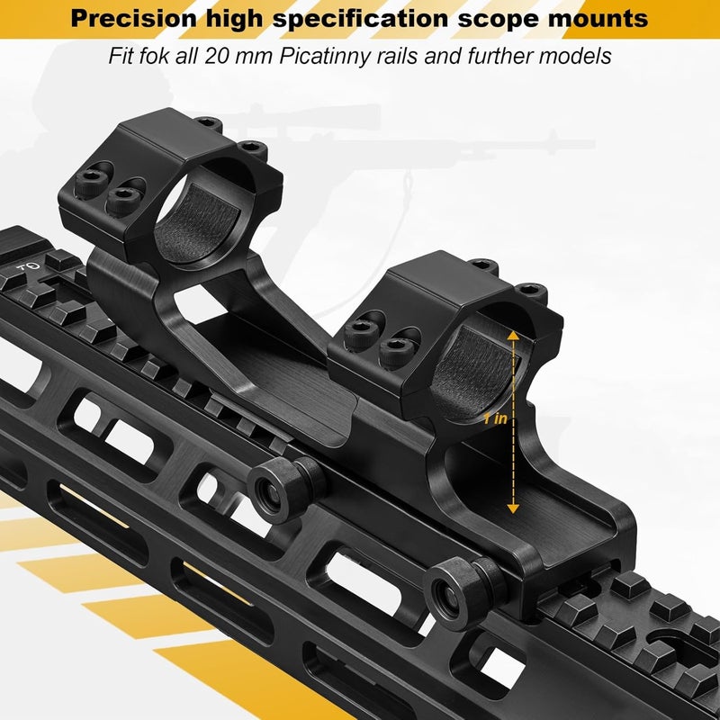 KKIKK 1 inch Scope Rings for Picatinny Rail, 2-PCS Scope Mount Rings - Image 4